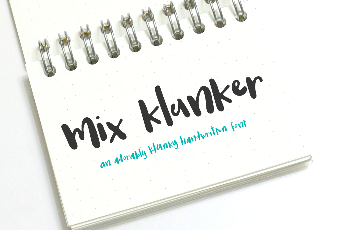 Mix Klunker, an adorably klunky handwritten font