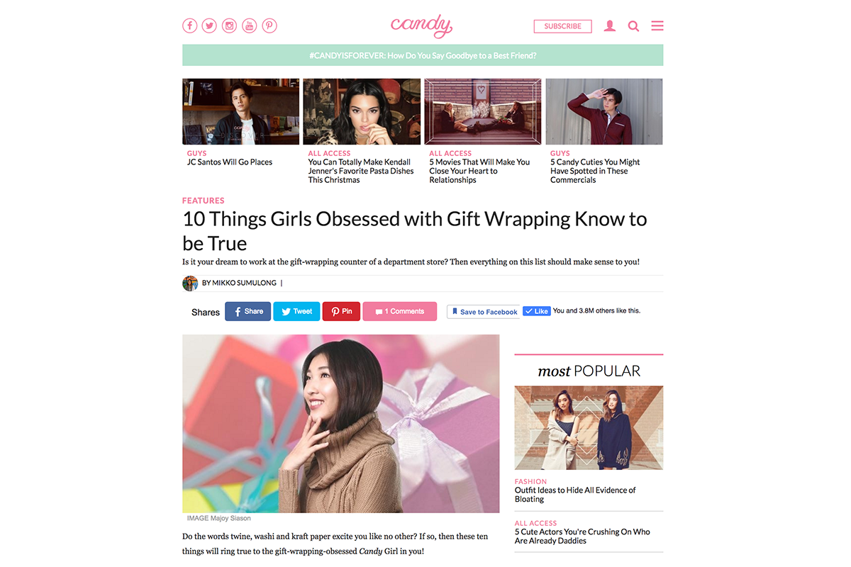 CandyMag.com: 10 Things Girls Obsessed with Gift Wrapping Know to be True